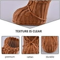 thumbnail image 6 of TABLZONE Brown Handwoven Rattan Basket Decorative Flower Storage Container for Home Organization and Storage, 6 of 8