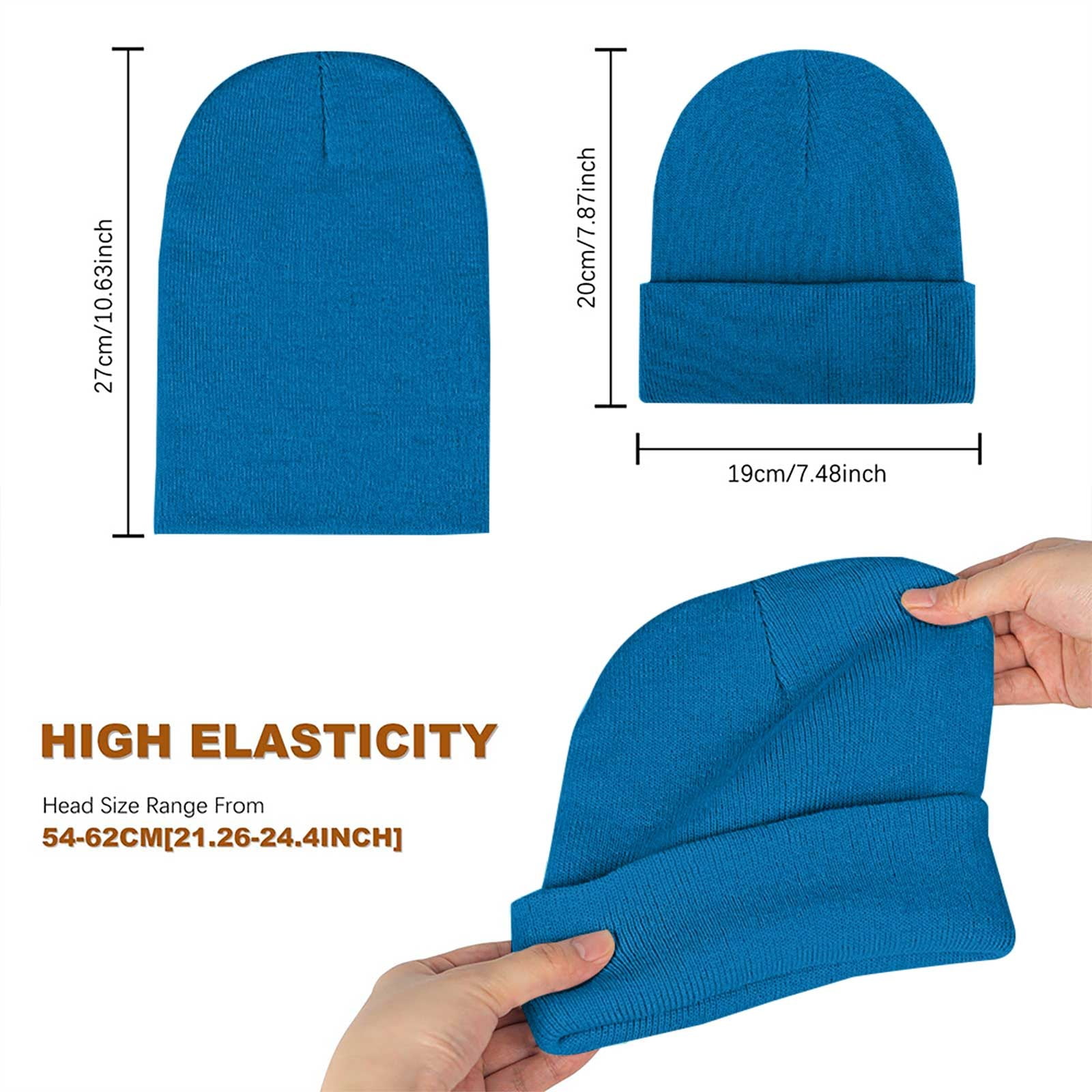 WZXFASHION Unisex Beanie Winter Knitted Cuffed Soft Warm Hat For