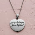 thumbnail image 3 of Always My Daughter Forever My Friend Heart Pendant Necklace in Stainless Steel, 3 of 4