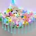 thumbnail image 3 of GOR Stuffed Animals Net or Hammock with LED Light, Hanging Stuffed Animals Storage Toy Hammock Net Corner Wall Girls Room Decor Toy Storage Organizer, Light Aqua Green, XL, 3 of 15