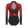 thumbnail image 3 of Doomiva Rhinestone Leotard for Girls Gymnastics Ballet Dance One Piece Shiny Long Sleeve Bodysuit Activewear Red 6, 3 of 7