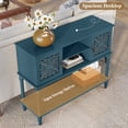 thumbnail image 5 of CBJCBJ 42'' Modern Retro Console Table, Entryway Table with Open Storage Shelf , for Living Room,Blue, 5 of 9