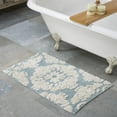 thumbnail image 5 of Better Trends 3 Piece Bathroom Rug Set 100% Cotton Extra Soft Tufted Bath Rug Water Absorbent Non-Slip Bath Mat Machine Washable (Blue) Medallion Collection, 5 of 8
