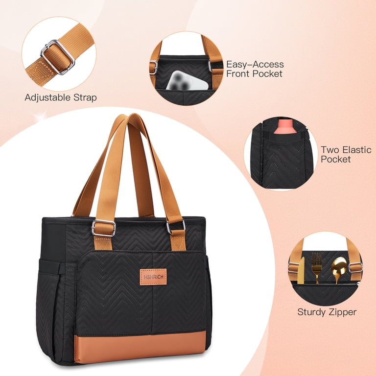 Holuxer Lunch Tote Bag for Women, Large 12L photo 3