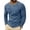 Blue, variant on Men's Contrast Stitch Raglan Long Sleeve Crew Neck Pullover Top, Color Trim Round Neck Casual Sports T-Shirt for All-Season Daily Outdoor Wear In Multiple Heather Solid Shades(Mint Green,S)