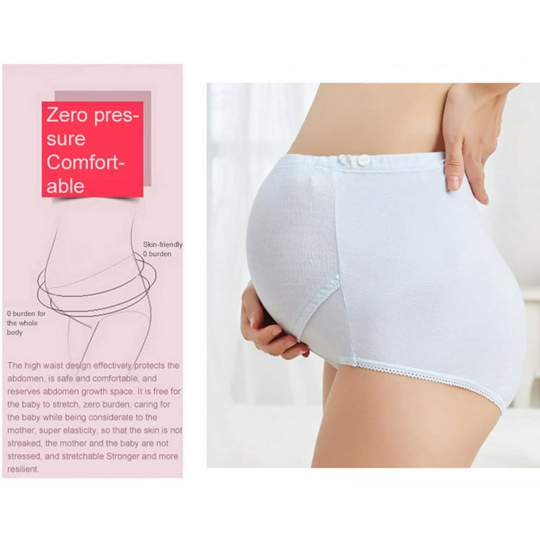 Spdoo Lingerie Women's Plus Size Maternity Panties High Cut Cotton Over  Bump Underwear Brief 