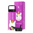 thumbnail image 1 of Botella de Agua para Niños 532ml Unicornio | Con Asa, 2 Tapas, 2 Popotes y Cepillo | Libre de BPA | B Life, 1 of 6
