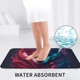 thumbnail image 6 of Bathroom Rugs Sets 3 Piece - Cool Wolf Head Absorbent Non Slip Bath Mats, U-Shape Toilet Lid Cover, Contour Mat, Soft Washable Shower Mats Bath Rug Mat for Bathroom Tub Toilet, 6 of 7