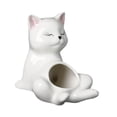 thumbnail image 2 of Ceramic Cat Planter Creative Flower Flower Ornament Planta de animales Pot de de de para la sala de estar del patio, 2 of 8
