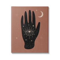 Stupell Industries Celestial Bohemian Chic Hand With Enlightened Eye Tattoo ,24 x 30, Design by Nina Blue