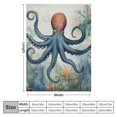 thumbnail image 4 of ONETECH  Octopus Sherpa Blanket Ocean Animal Comfort Warmth Print Throw Blanket for Couch Bed Chair Office Sofa, 4 of 6
