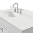 thumbnail image 3 of Ariel Hamlet 42 In. Left Offset Oval Sink Bathroom Vanity With Carrara White Quartz Countertop 1.5 Edge In Grey, 3 of 11