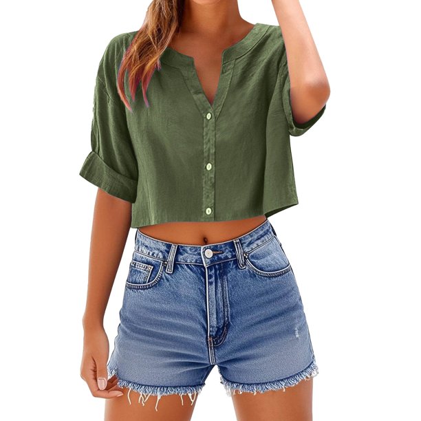 Vestidos Casuales Para Mujer, Blusas De Mujer De Moda Camisetas sueltas de verano de manga corta informales para mujer