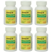 Major Laxative Bisacodyl 5mg Enteric coated Compare to Dulcolax 1000 Each 6 Pack