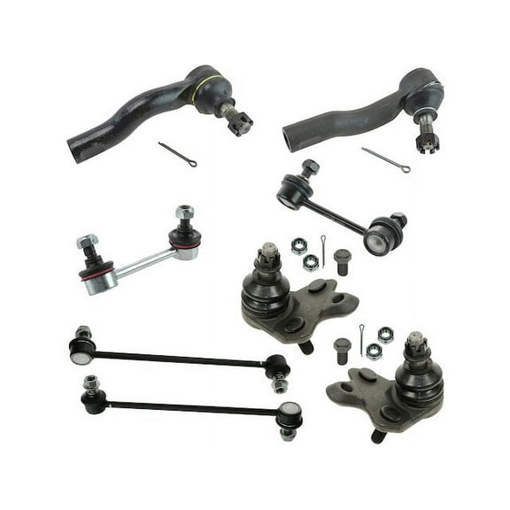 Front and Rear Ball Joint Sway Bar Link Tie Rod End Kit 8 Piece - Compatible with 2005 - 2010 Scion tC 2006 2007 2008 2009