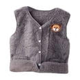 thumbnail image 3 of GYRATEDREAM Toddler Unisex Baby Girl Boy Fleece Jacket Kids Sleeveless Winter Warm Waistcoat Vest Pocket Coat Tops for 3-4Y Silver gray, 3 of 9