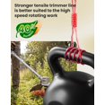 thumbnail image 4 of Hilo para carrete de desbrozadora YWTESCH, 15 unidades, 3 m, 1,65 mm, compatible con Worx, 4 of 8