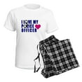 thumbnail image 4 of CafePress - I Love My Police Officer Pajamas - Women's Short Sleeve Print T-Shirt and Pants Light Cotton Pajama Set, 4 of 7