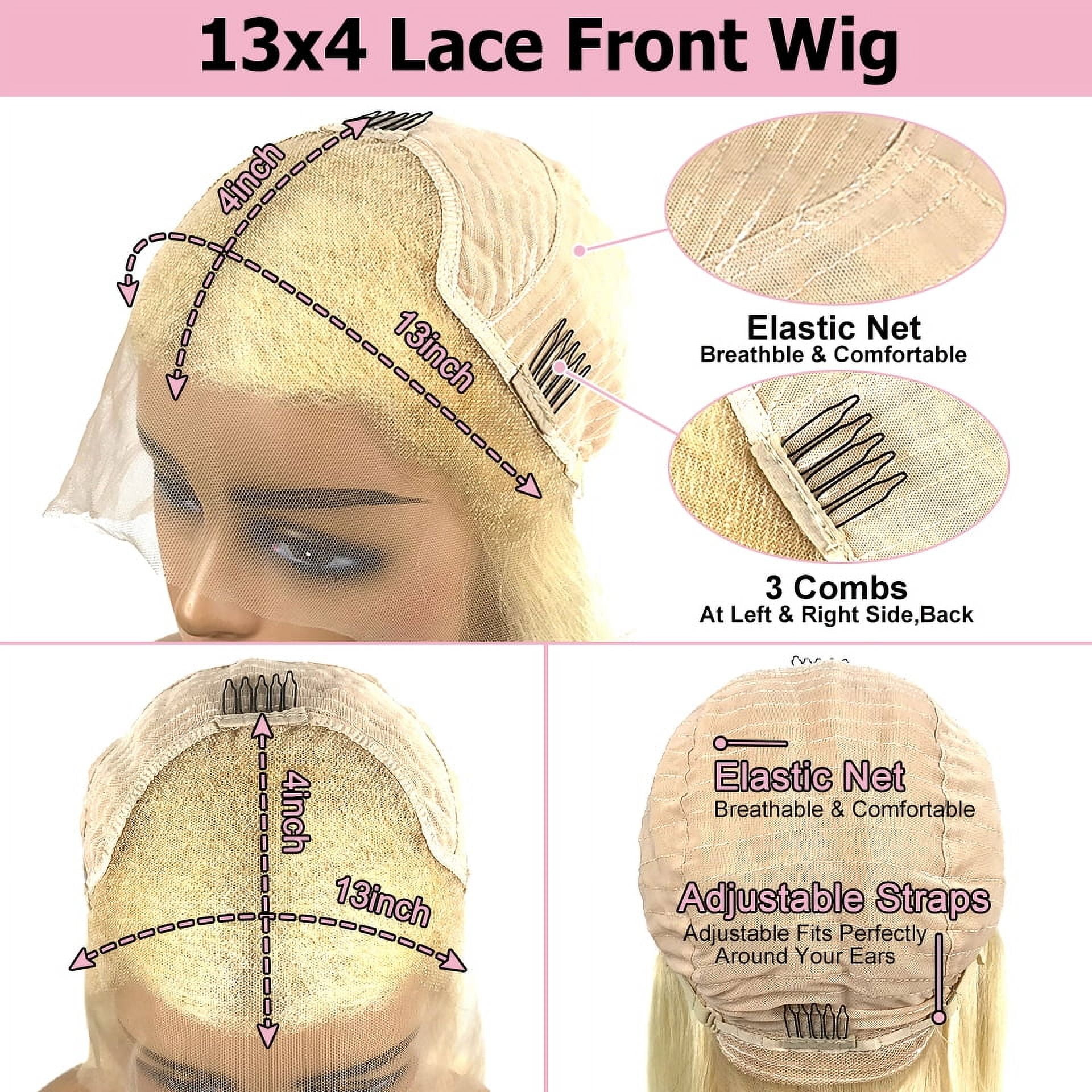 Mscathy Short Bob 12 Inch 13X4 Lace Front Remy Brazilian Human Hair Wig Preplucked HD Transparent Pixie Cut Ombre Honey Blonde Colored Lace Frontal Wigs For Women