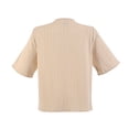 thumbnail image 2 of Blusa George para Mujer, Manga al Codo Beige Talla EG, 2 of 4