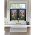 thumbnail image 3 of Sheer Curtains 54 Inch Length, Stained Glass Semi Sheer Curtains Light Filtering Window Treatment, Vintage Abstract Botanical Plant Privacy Voile Drapes for Living Room Bedroom 52x54 Inch, 3 of 7