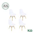 thumbnail image 2 of Silla Tipo Eames Moderna Set 4 Pzas Para Comedor Minimalista blanco, 2 of 7