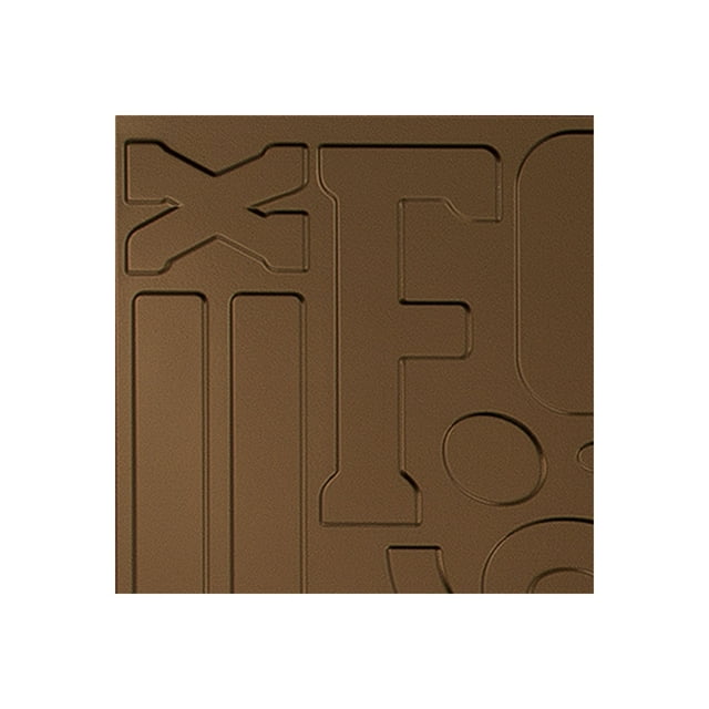 FASÄDE Easy Installation Alphabet Oil Rubbed Bronze Wall Panel Sample (12" X 12" Sample)