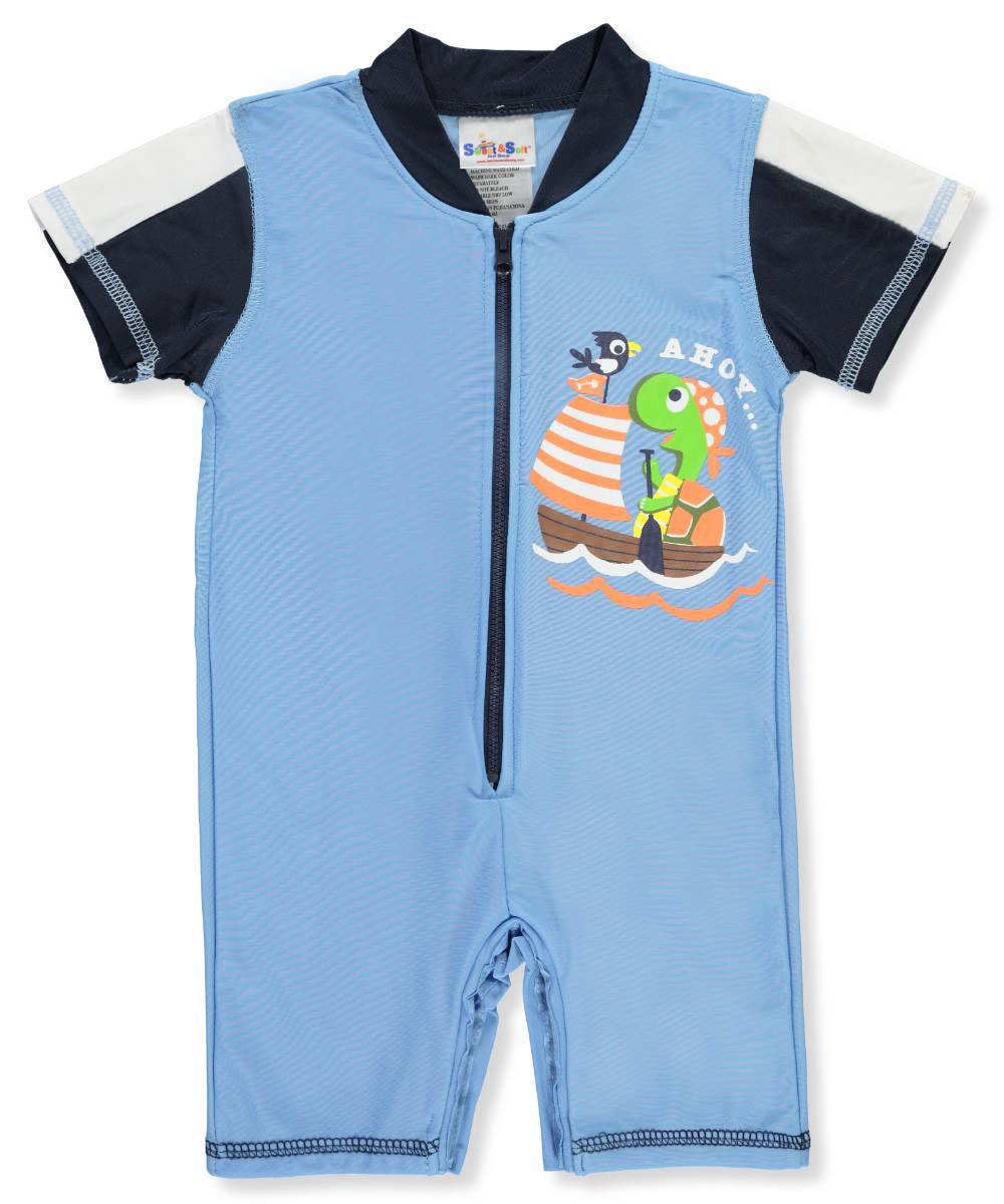 baby boy swim romper