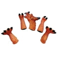 thumbnail image 3 of 5 marionetas de dedo con cabezas de animales, juguetes para dedos, rellenos de piñatas, decoraciones. Triceratops Amarillo, 3 of 9