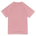 thumbnail image 6 of FORMRS Boys Rash Guard Short Sleeves Swim Shirt Quick Dry UPF 50+ Sun Protection, Sizes 3-12T, Pink Seaside, 6 of 6