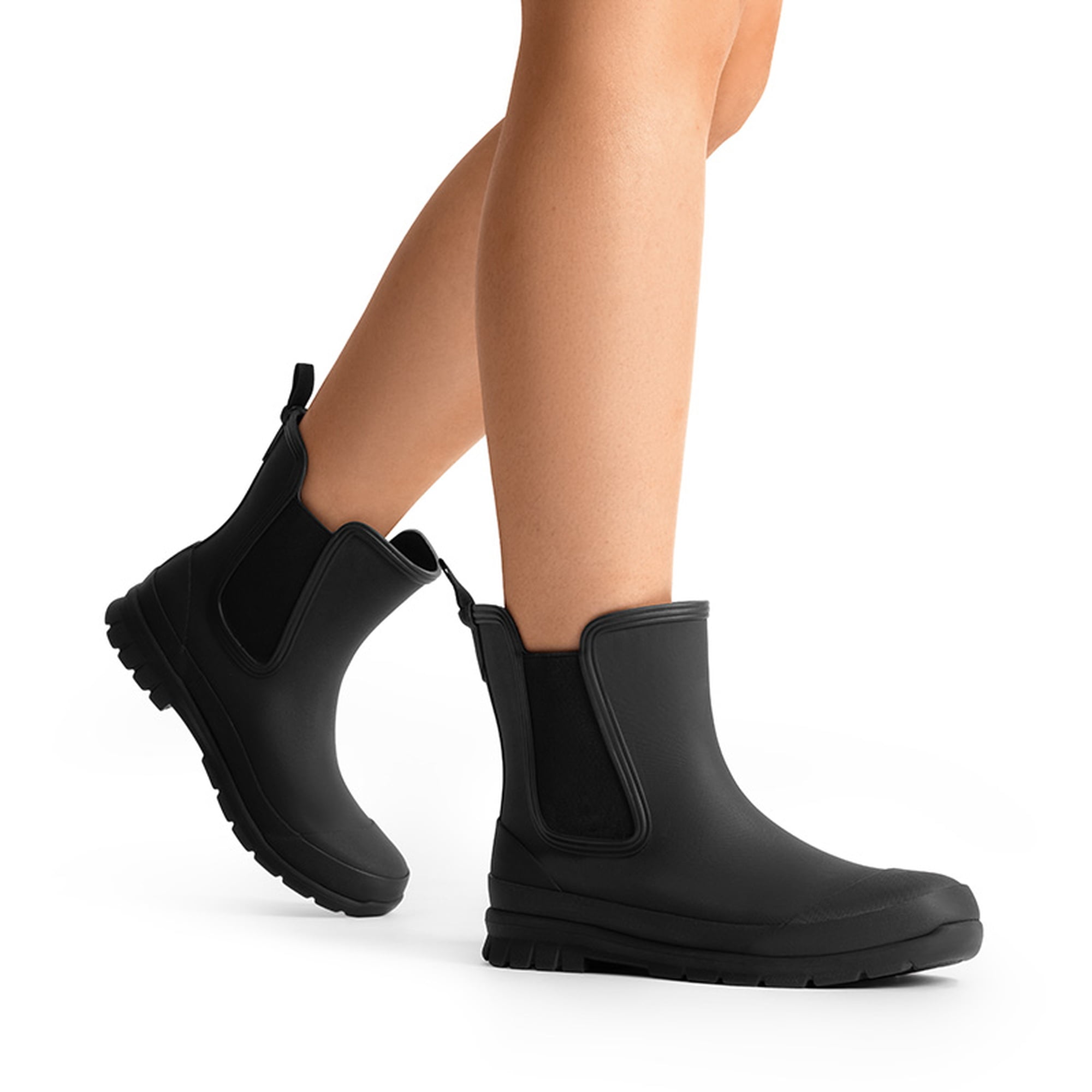 DREAM PAIRS Women's Waterproof Chelsea Rain Boots, Slip-Resistant Ankle Rubber Boots for Outdoor Wear
