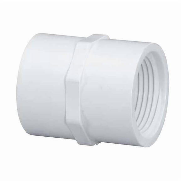 Manufacturer Varies PVC Coupling, FNPT x FNPT, 3/4 in x 1/2 in Pipe Size 430101