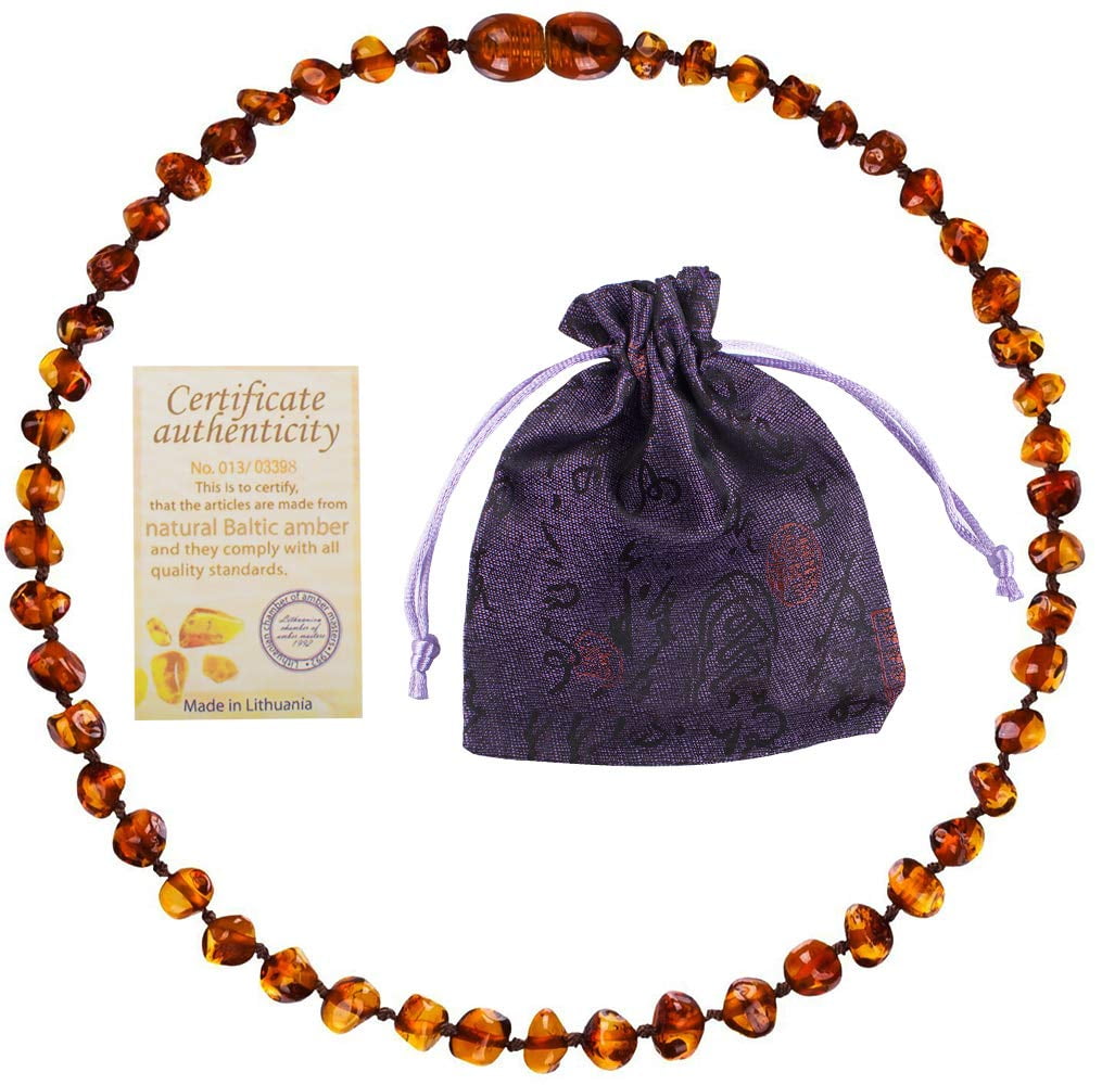natural teething necklace for babies