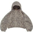 thumbnail image 1 of Women's Oversized Leopard Print 2000 Retro Style Hooded Sweatshirt Pullover, 1 of 5