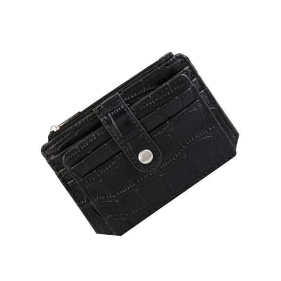 BESTYASH Women's Black PU Wallet Card Holder Purse Compact Design 4.7 x 3.5 x 0.6 inches 1 Set