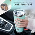 thumbnail image 7 of ALBOR - Insulated Tumbler - Coffee Mug with Handle, 2 Lids & More - 30 Oz, Seafoam, 7 of 7