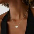 thumbnail image 3 of Women's Gold Plated/Silver Initial Letter Necklaces with Embossed Belt Buckle Stylish Initial Necklaces for Women, 3 of 6