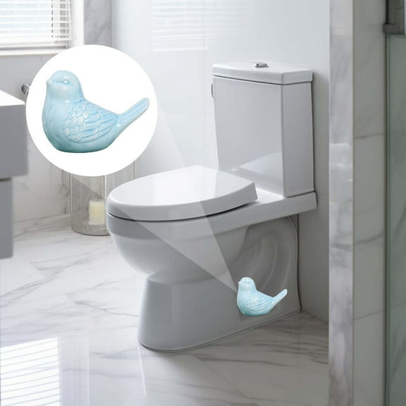 Cute Ceramic Birds Toilet Caps Decorative Animal Toilet Covers Funny Bathroom Desktop Ornament Unique Screw Covers For Home