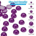 thumbnail image 2 of Uxcell 150Pcs Flatback Pearls Beads for Crafting, 14mm Half Round Resin Beads Flatback Pearls for Nail Charms, Purple, 2 of 6