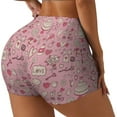 thumbnail image 2 of Sigee Cute Love Print Women's High Waist Workout Shorts - Squat Proof, Tummy Control, Yoga and Gym Activewear-, 2 of 9