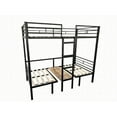 thumbnail image 3 of Twin Size metal loft bed frame no box spring gray for bedroom, 3 of 8