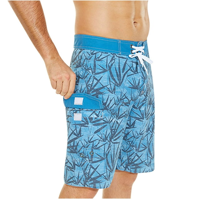 Men's Bathing Board Trunks Beach Shorts Holiday Hawaiian Quick Dry Drawstring Beachwear Swimuits Board Shorts