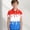czb# White356, variant on Wuxian Children Girls Independence Day Shirts Star Striped Patriotic Graphic T Shirt Short Sleeve Tee Casual Polo Collar Button Comfortable Top Summer Fourth Of July Blouse,White,3-4 Years