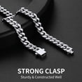 thumbnail image 3 of Tilga Stainless Steel Mens Cuban Link Chain, Black/ 18K Gold Plated Miami Cuban Chain Necklace, 5mm/7mm/9mm/12mm/14mm Width, No Tarnish& Durable Hip Hop Mens Jewelry, 18"-30", Send Gift Box, 3 of 5