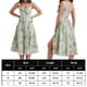 thumbnail image 3 of Vestido De Corsé Casual Vestido de corsé casual con estampado floral Una línea de corte bajo Vacaciones Vacaciones (Verde S) Cgtredaw Para estrenar, 3 of 6