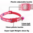 thumbnail image 4 of XXS Dog Collar with Bell,(1/2-Pack ) Flower Love Cat Collars with Bells Girl Cute Fancy Puppy Collars with Bells for XXS XS Tiny Little Kitten Pet Female Dogs,Neck 7-12 Inch, 4 of 6