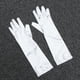 thumbnail image 3 of FELTECHELECTR 1 par de guantes largos de satén con lazo para niña de las flores, para boda, fiesta de noche (blancos), 3 of 5
