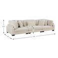 thumbnail image 3 of Lexicon Traverse Upholstered Corduroy Fabric Sofa with Arm Rest in Beige, 3 of 5
