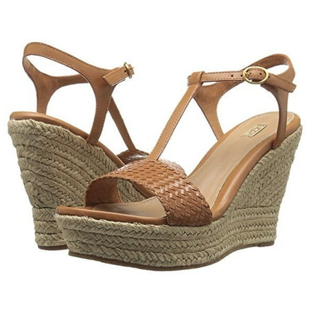 Brown Espadrille - UGG Womens Fitchie II Wedge Sandal Jute Espadrille Chestnut Brown Size 9 M US