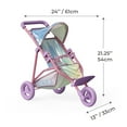 thumbnail image 3 of Olivia's Little World Baby Doll Jogging Stroller Buggy Iridescent Color OL-00016, 3 of 10